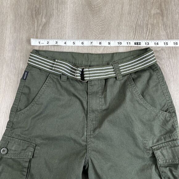 Ring Of Fire Shorts - Dark Green - Boys Size 14 with belt - Picture 5 of 9